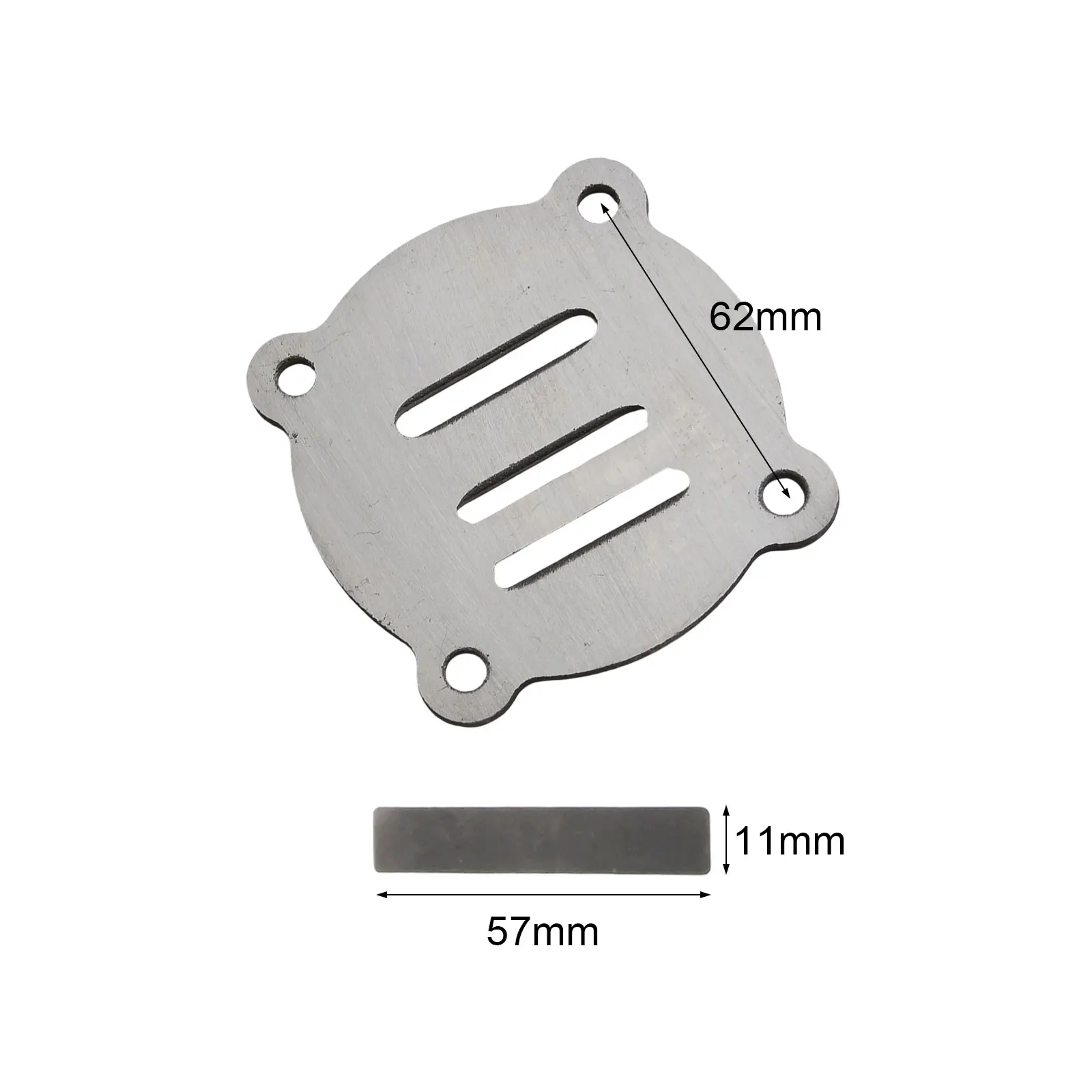 Valve Plate Set, Metal Material, Compatible with 65 Type Oil Free/Oil Machine Air Compressor, 62mm Size, Reliable Replacement