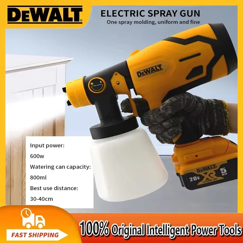 

Dewalt 800ML Cordless Electric Spray Gun Portable Paint Sprayer High Power Auto Furniture Coating Airbrush For Dewalt Battery