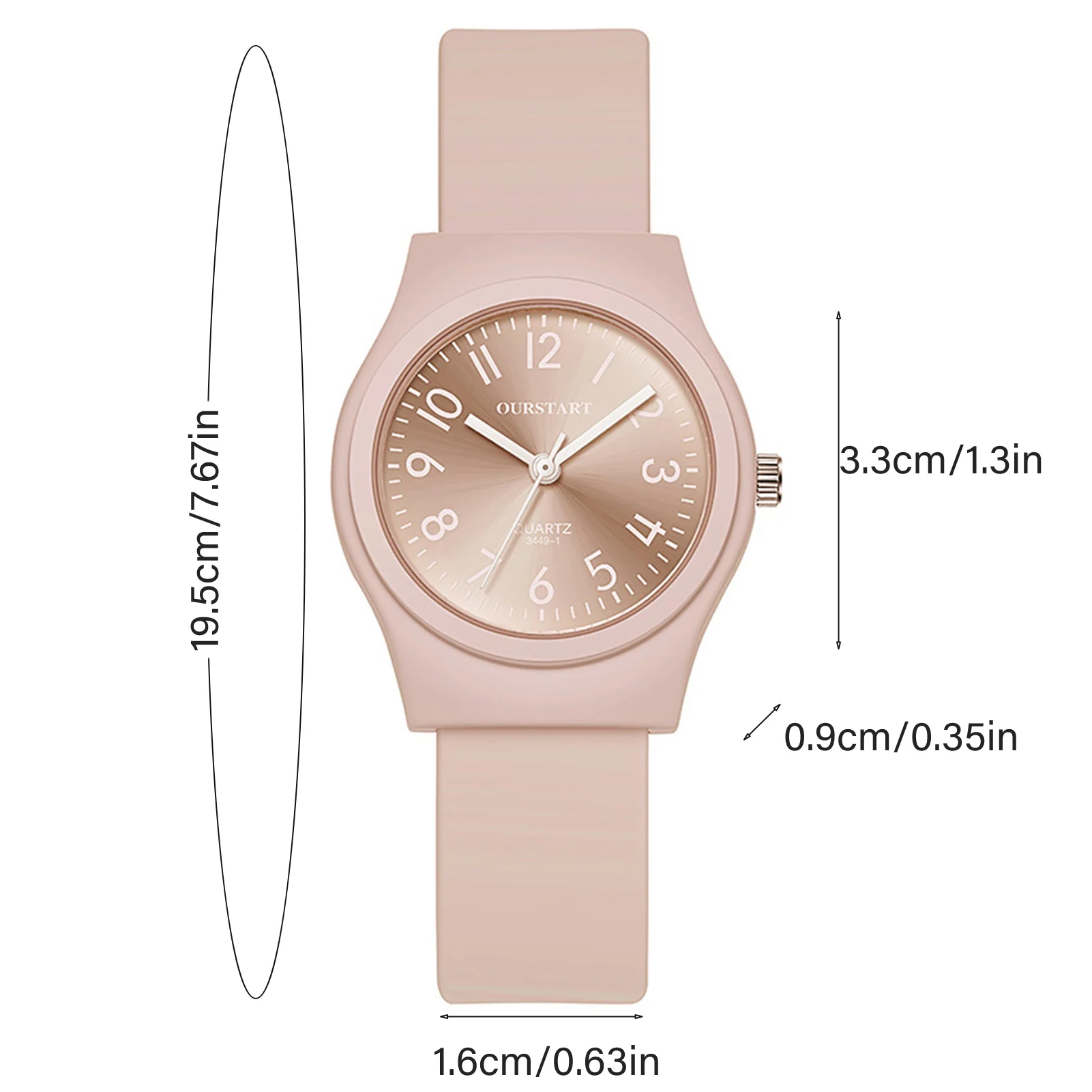 Trendy Quartz Watches for Couples Ultra Soft Silicone Strap Solid Color Wrist Watch for Girlfriend Birthday Gift