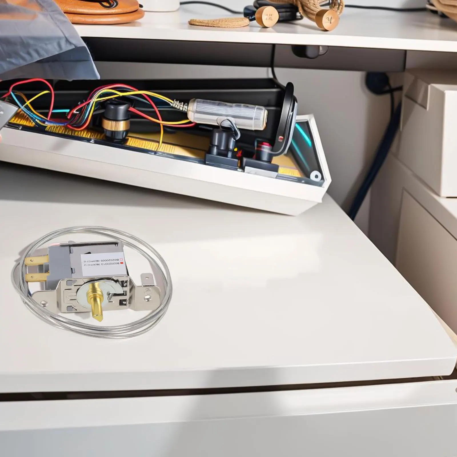 Termostato de freezers Configurações de resfriamento personalizáveis com controle de temperatura mecânico de geladeira WPF22 L 2 pinos