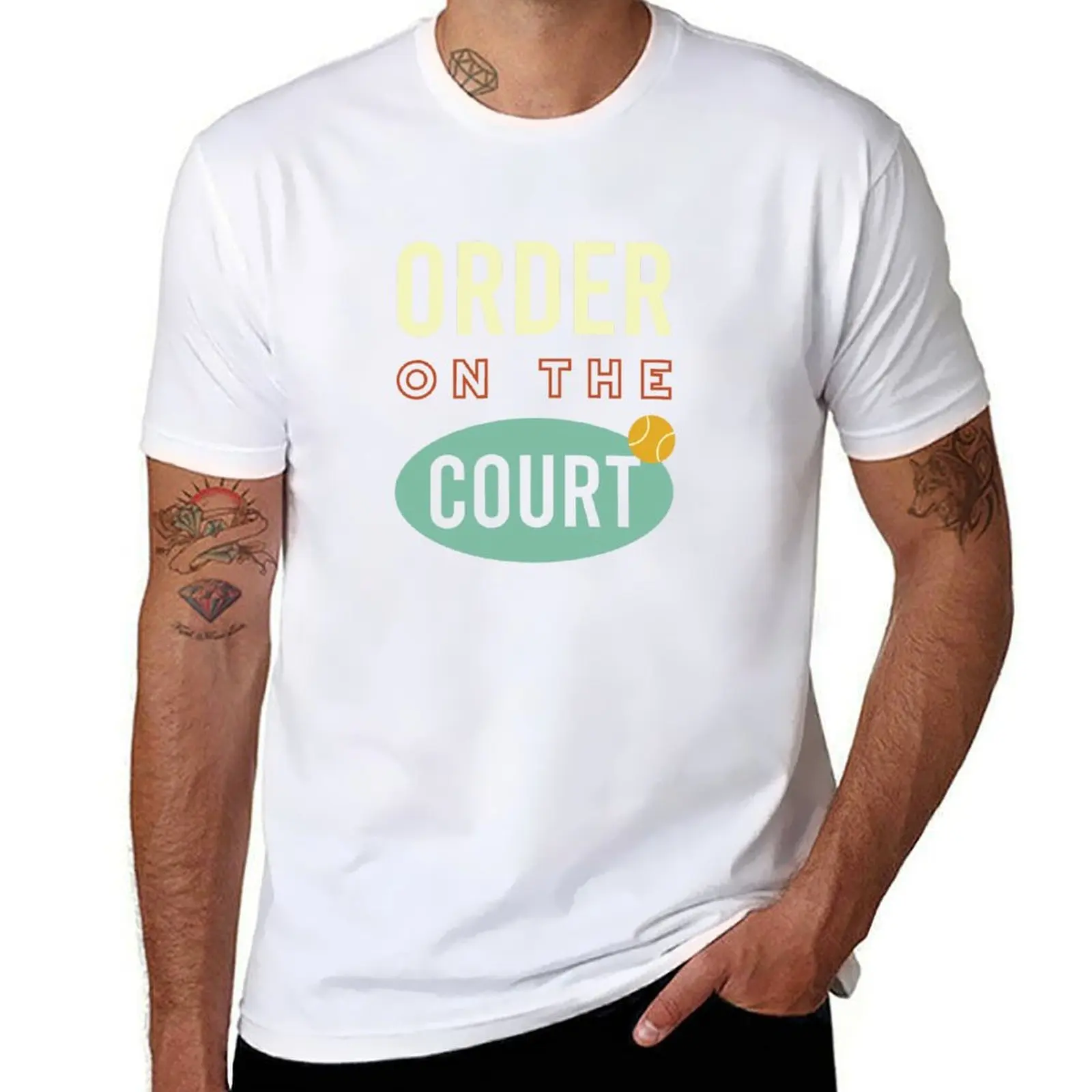 Padel Pun Order On the Court T-Shirt basketball graphic tees blanks mens plain t shirts