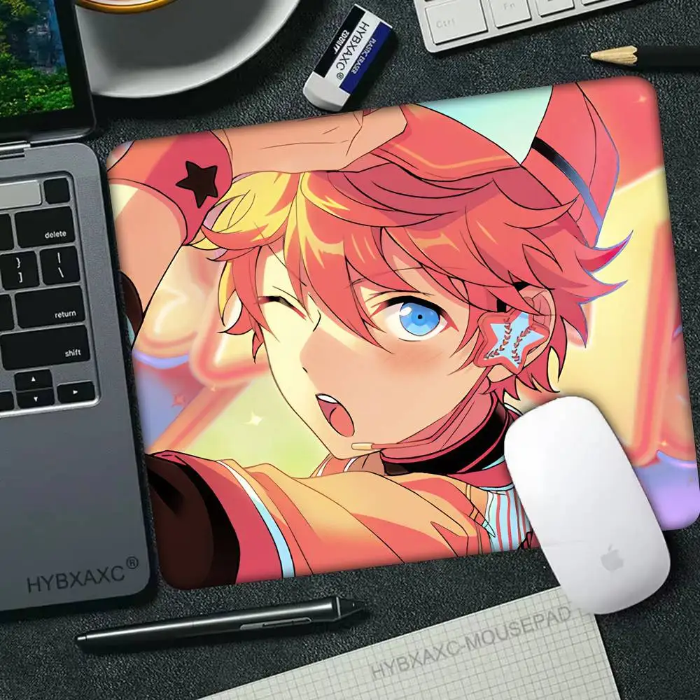 

Ensemble Stars Idol Creative Mousepad Small LockEdge Mouse Pad For Gamers Computer Desk Pad Rectangular Anti-slip Rubber