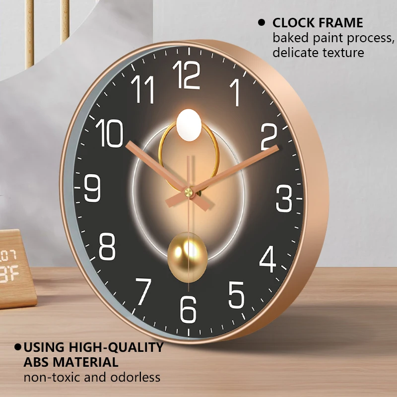 Luxuriöse Wanduhr mit 2D-Licht – Lighting Home Decor Wall Clocks Bewertung und Preis