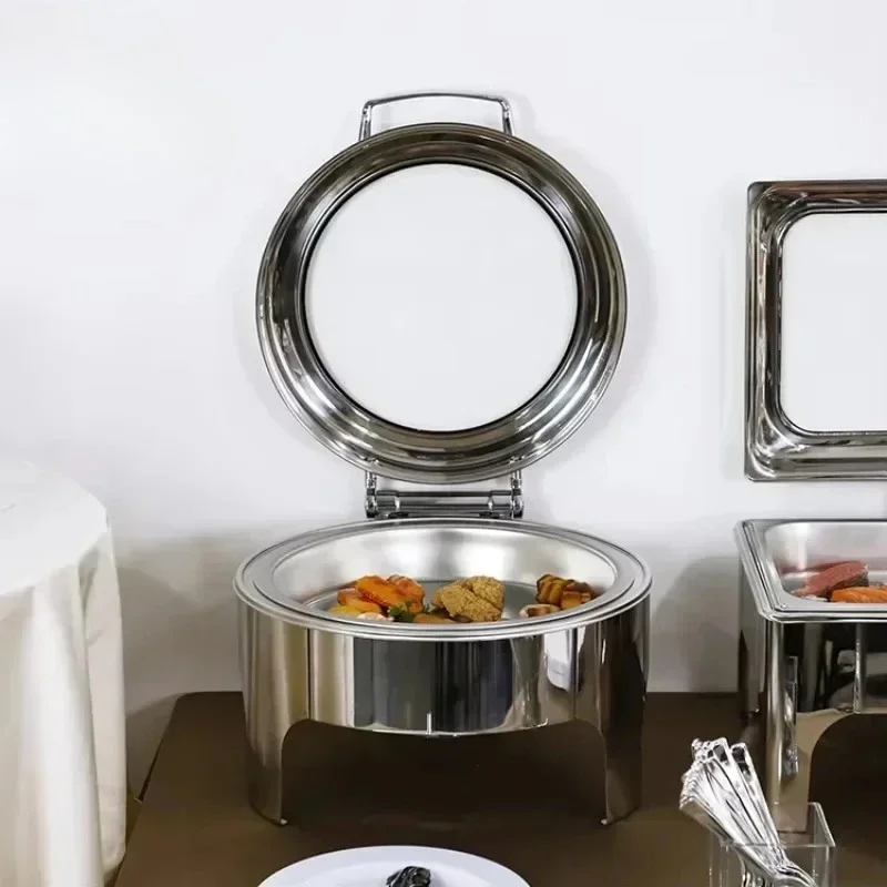 Wholesale High Quality Hotel Restaurant Kitchen Equipment Big Capacity Stainless Steel Stove Food Warmer Buffet Chafing Dish