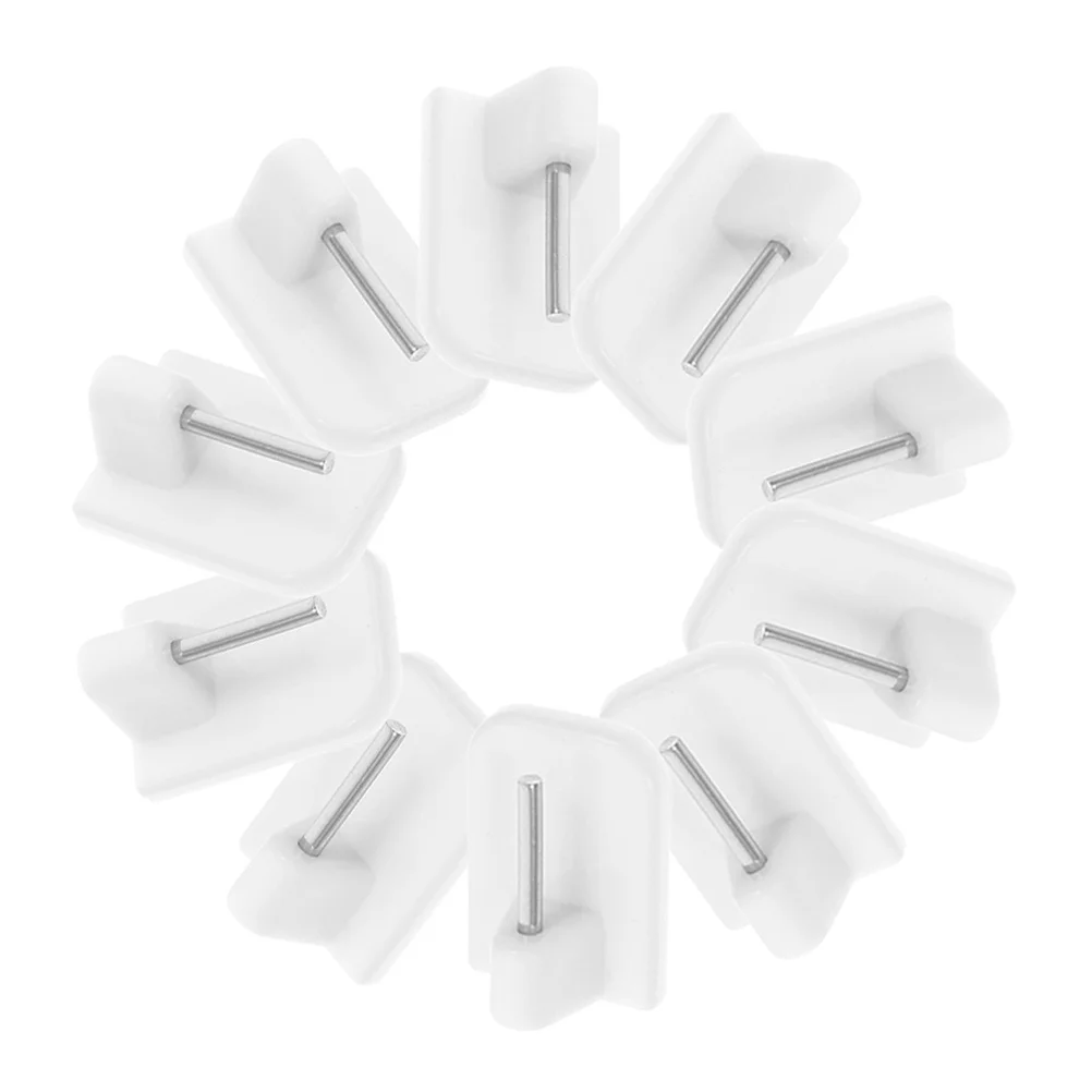 

30 pcs White C Shaped Plastic Hooks For Blinds Curtains No Drill Installation Easy Mount Holder Suitable Home Bathroom Window