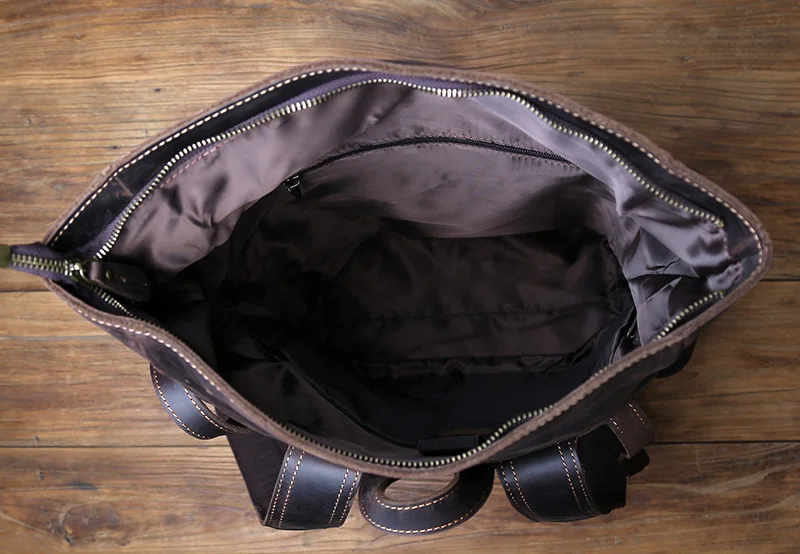 NZPJ Vintage-Rucksack aus echtem Leder für Herren, Crazy Horse-Leder, Computertasche, natürliche Oberschicht aus Rindsleder, Rucksack, Reisetasche – Detail 16