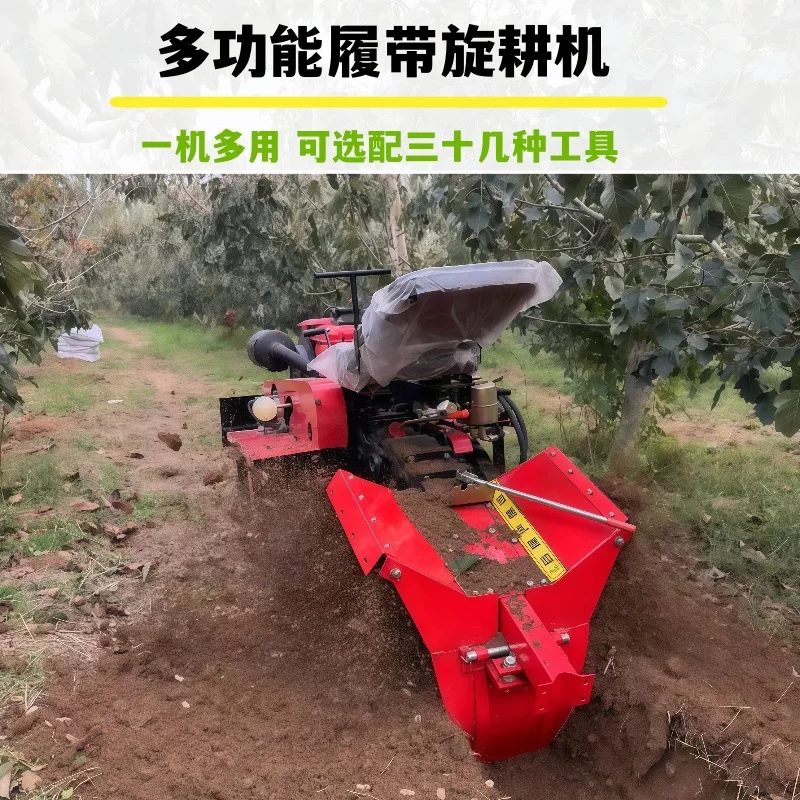 25/35/40 hp water and drought dual-purpose rotary tillage ride-on weeding and trencher crawler micro cultivator