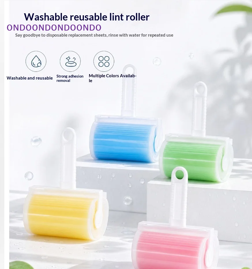 Reusable Lint Remover Washable Sticky Lint Roller 1Pcs Portable for Travel Home Clothes Pet Hair Removal