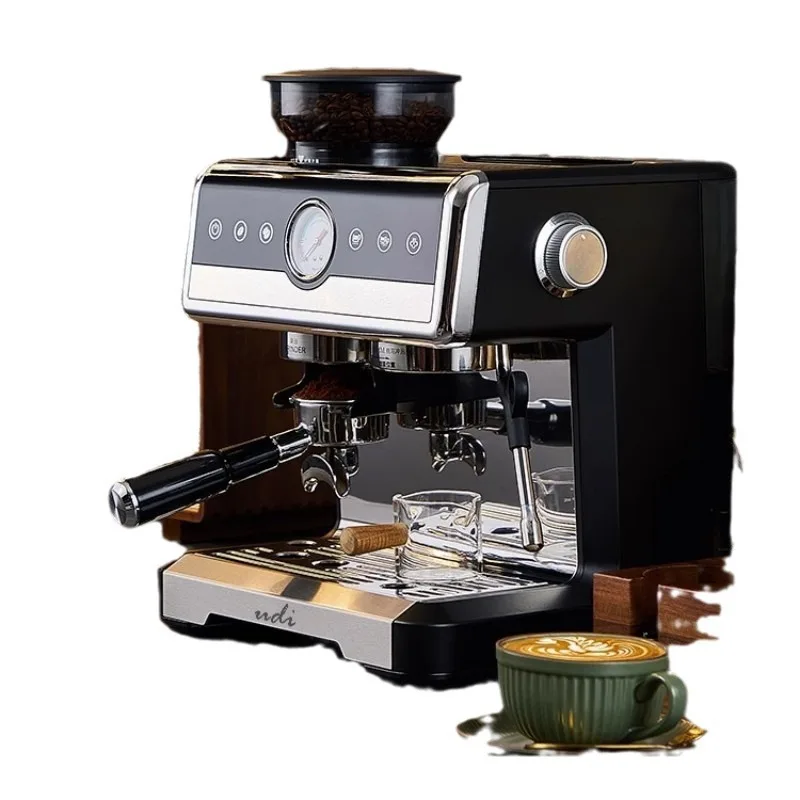 110V American standard coffee machine Italian semi-automatic  bean grinding machine double boiler commercial generation