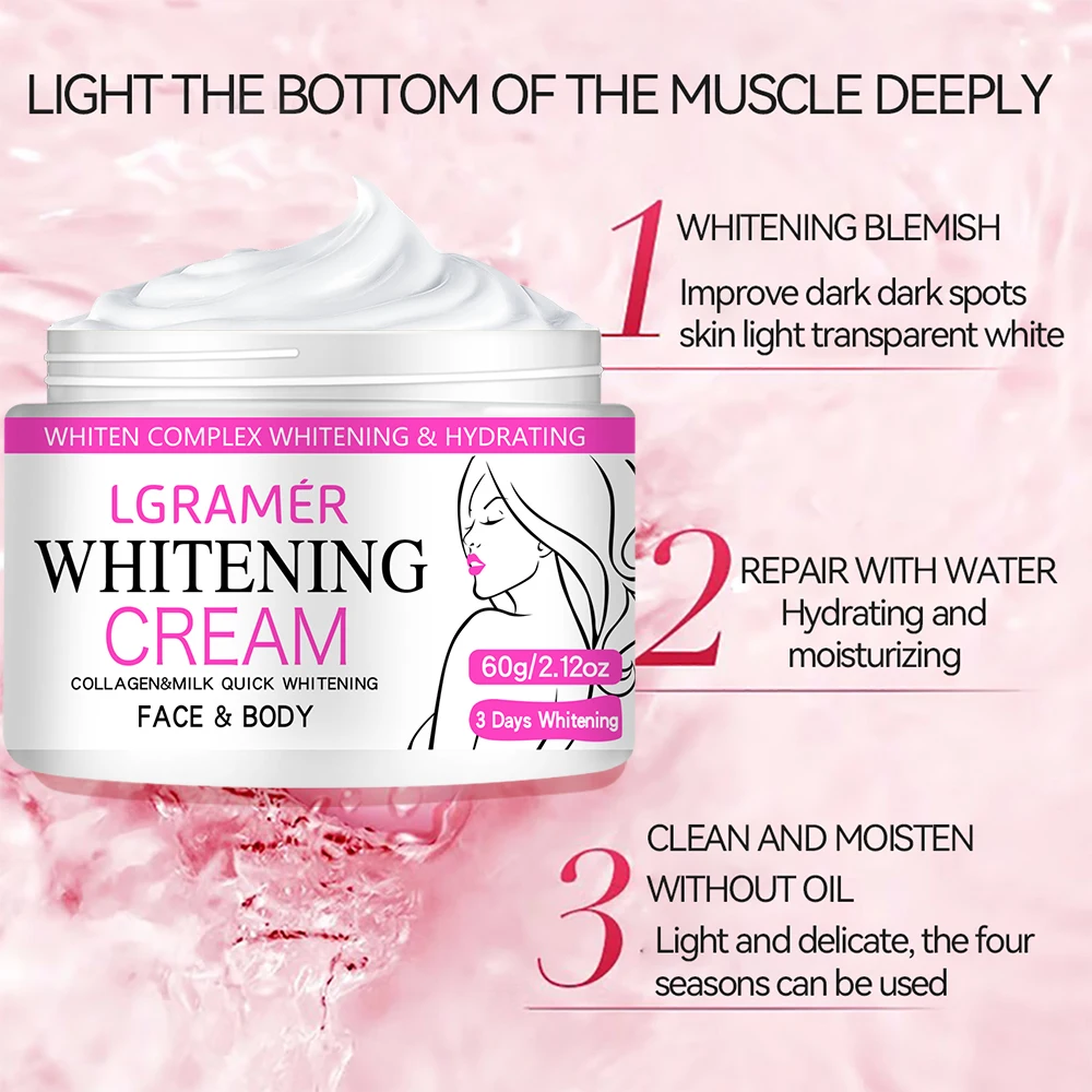 Crème blanchissante pour le visage, corps, ati elles, jambe, genou, coude, éclaircir les taches brunes, éclaircir le teint de la peau, soins hydratants, santé, beauté, soins de la peau 1