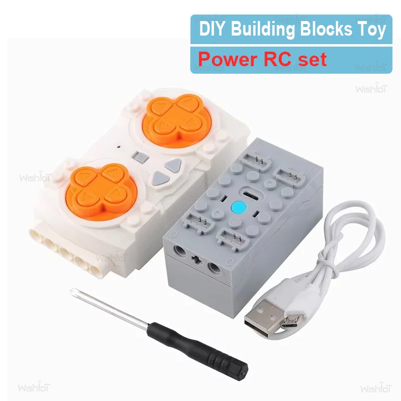 MOC Fernbedienung Set RC Akku Box Bluetooth M Motor Geschwindigkeit Control APP Programm PF Bausteine Änderung