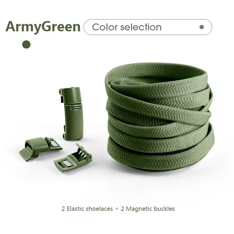Magnetic Lock Shoelaces without ties Colorful Elastic Laces Sneakers No Tie Shoe laces Kids Adult Flat Shoelace Rubber Bands - Image 25