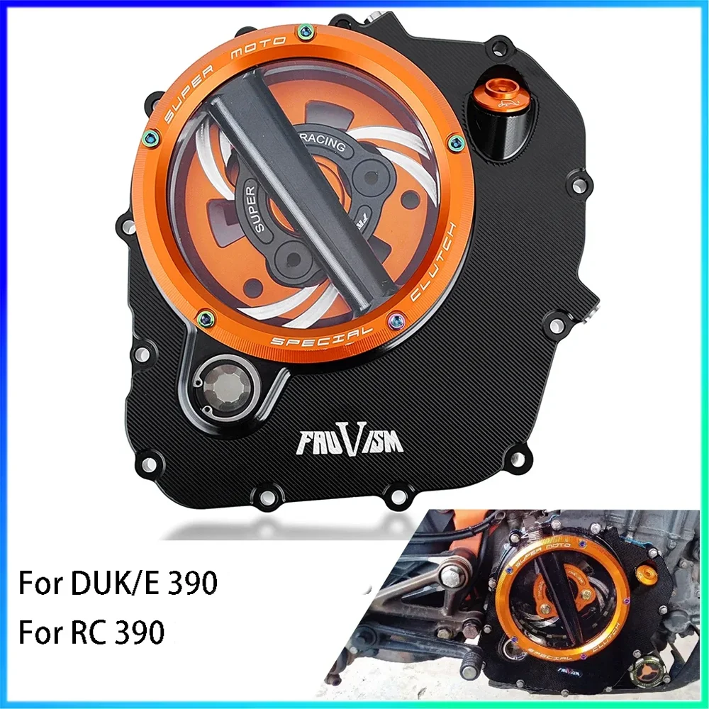 For Duke390 Engine Clear Clutch Cover Spring Retainer For KT-M DUKE 390 2017 2018 2019 2020 2023 RC390 RC 390 2018-2021