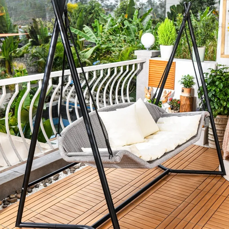 

Swing Chair Macrame Playground Canopy Garden Outdoor Full Set Swingset Gantry Hammock Rocking Home Porch Sets Backyard Tree Hang