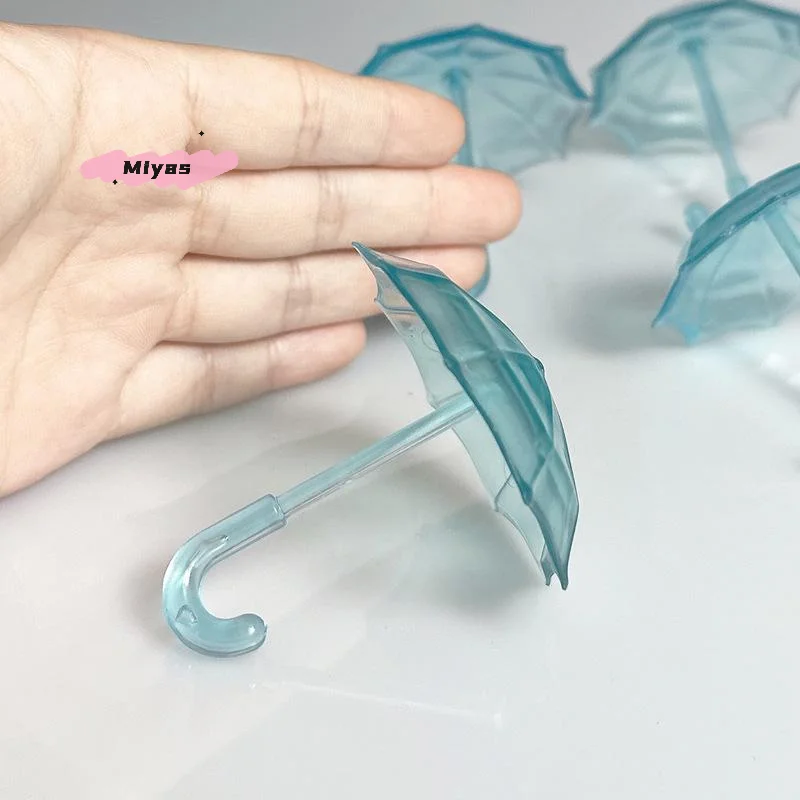 1 pz mini ombrello in plastica trasparente accessori per mobili per casa delle bambole decorazione della casa giocattolo per giochi per bambini