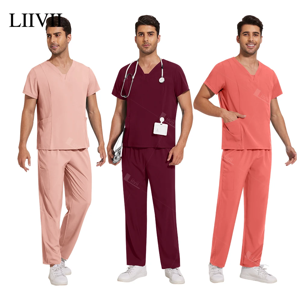 Fabrik Großhandel Sanitäter Pflege Uniform Anti-Falten-Stretch-Stoff Krankenhaus uniformen Pflege medizinische Peeling Set chirurgische Top-Hosen