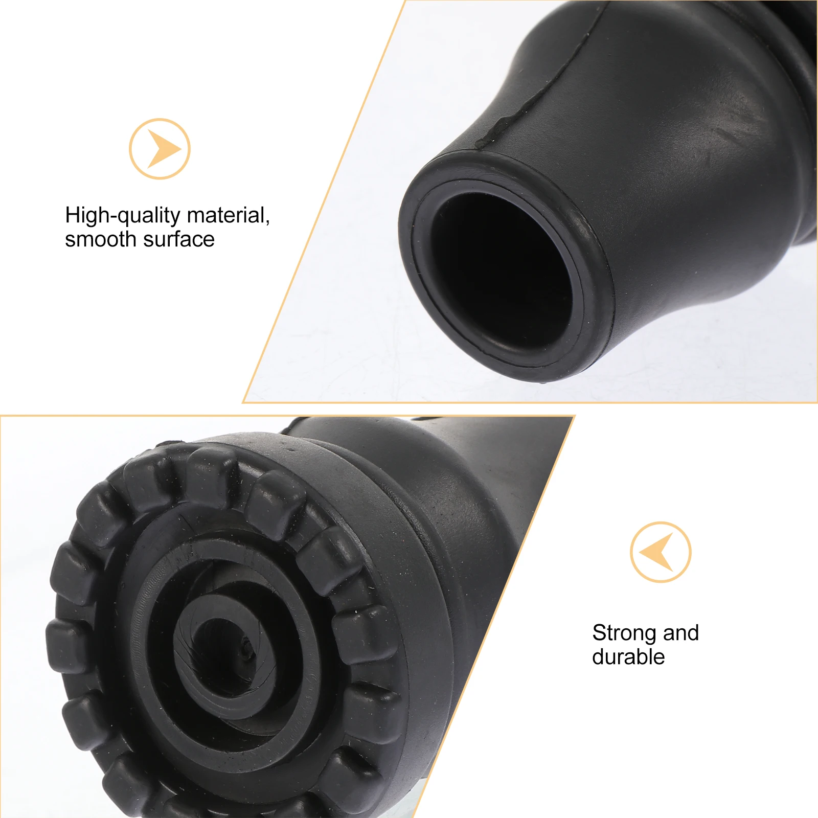 

2Pcs Rubber Anti- Foot Pads Lightweight Shockproof Trekking Pole Protectors Portable Easy Install Hiking Accessory