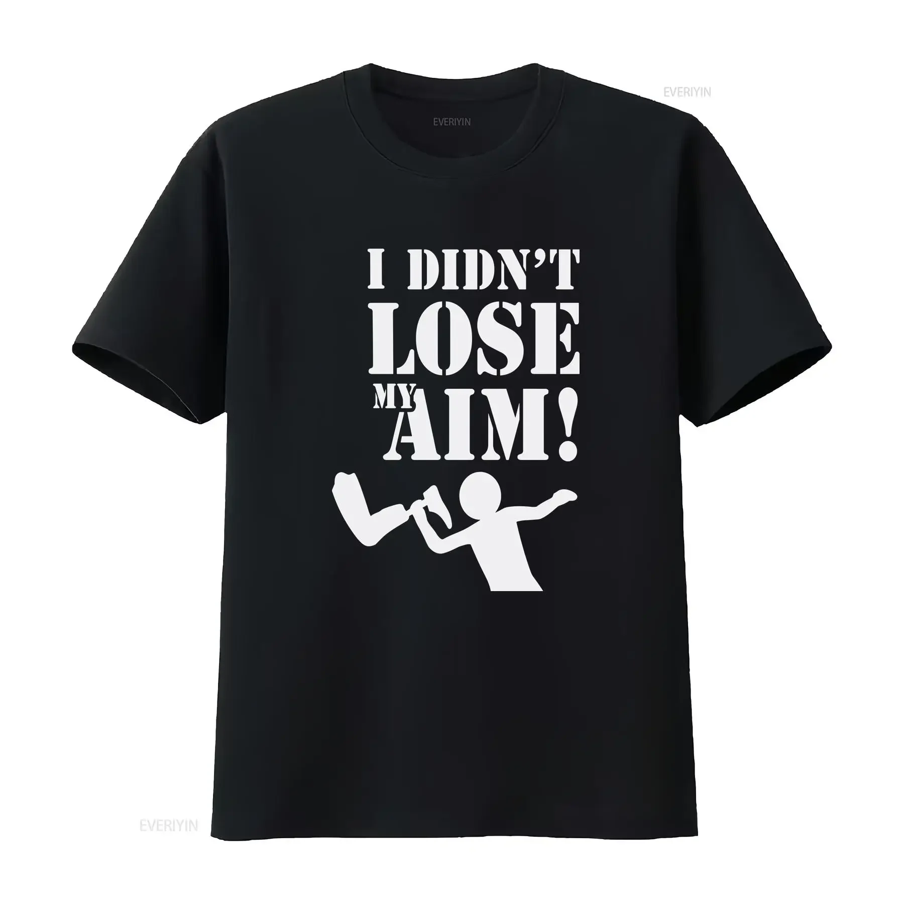 Funny Amputee T Shirt I Didn't Lose My Aim Prosthetic Leg Stick Figure Joke vintage Washed Casual Unisex Top For Everyday Wear