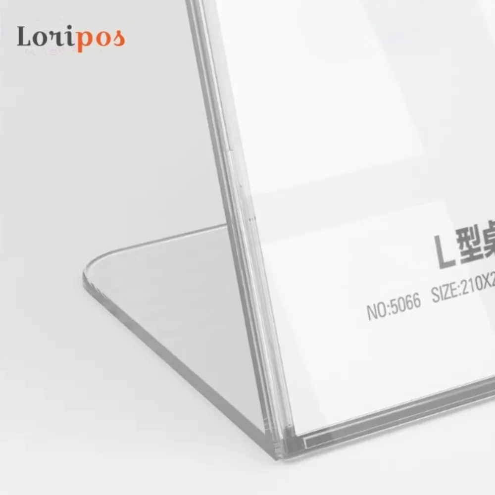 2Pcs A4 Plastic Tabletop Display Stand Acrylic Sign Holder Clear Picture Frames Paper Menu Frame Flyer Brochure Document Holders