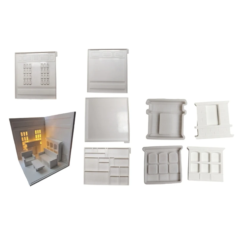 Easy to Use Sturdy Silicone Mold Collection for Miniature House Scene Hobbyists C1FC