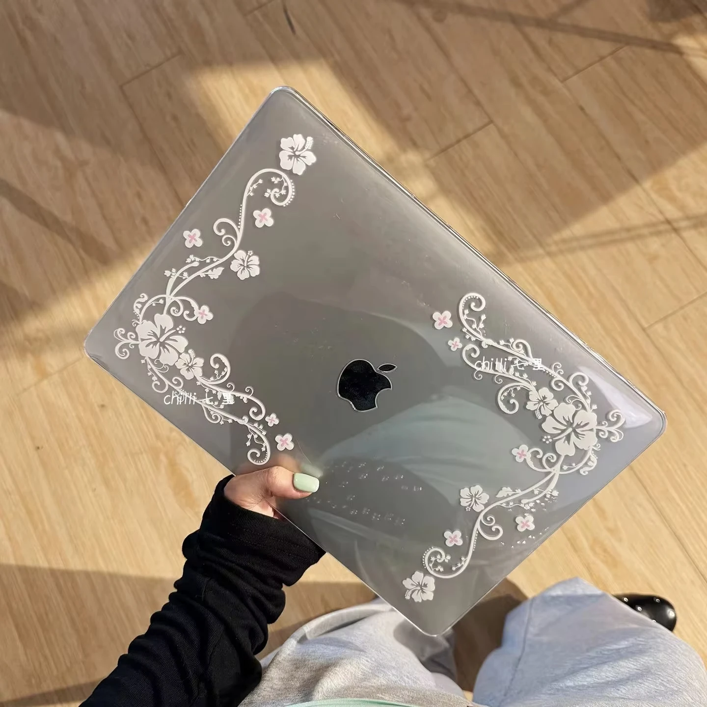 Fashion Simple Vine Crystal Laptop Case For Macbook Air 13.6 M4 NEO 15 M3 Hard Cover For Mac Book Pro 13 M1 M2 14 M4M5 16 Cover