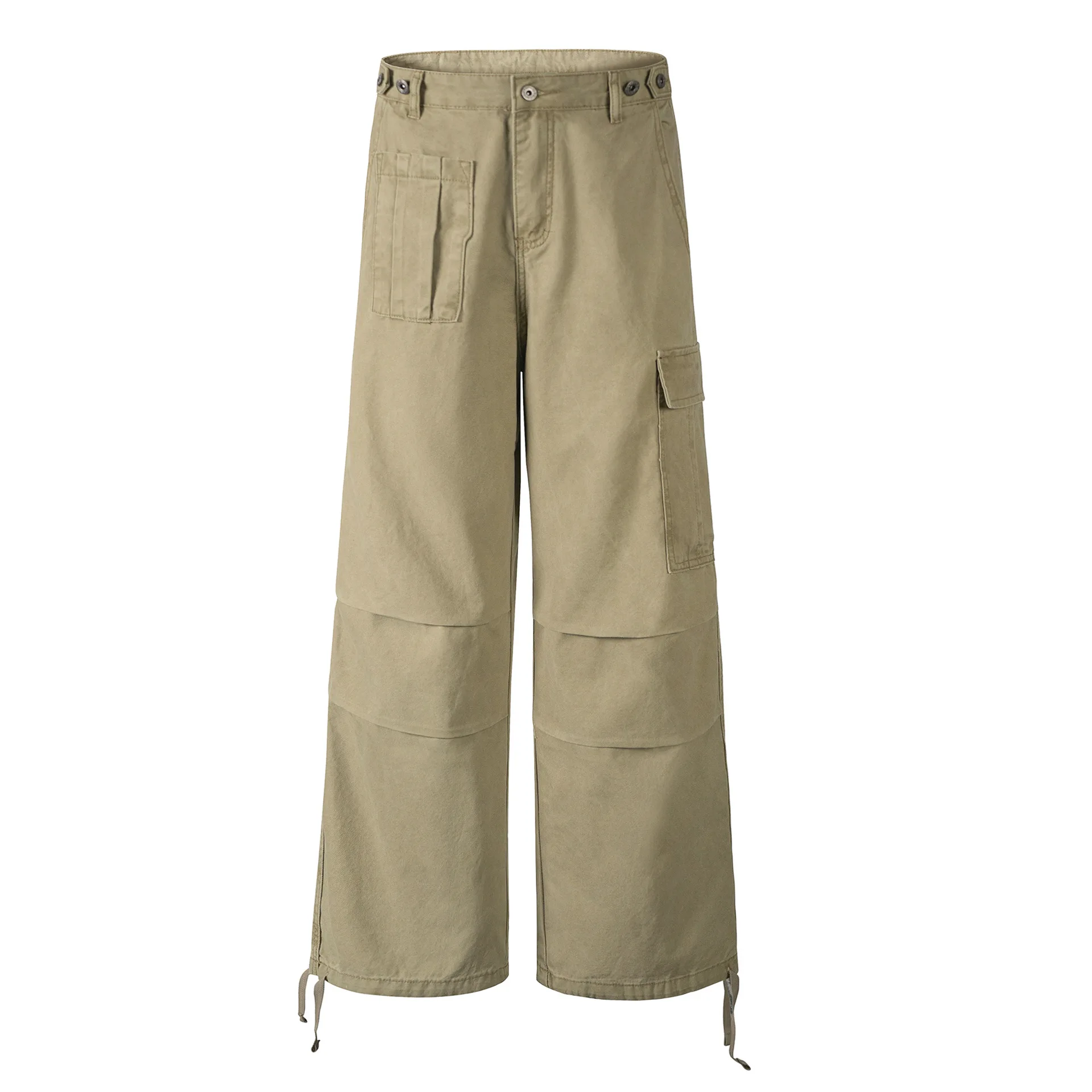 OR FL Women's Retro Aging Paratrooper Cotton Cargo Trousers High Street Trendy Brand Cleanfit Baggy Wide Leg Slacks Pants Y2k