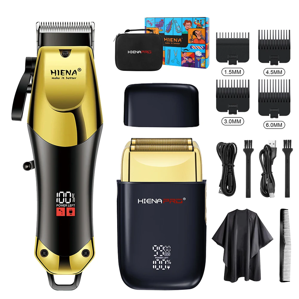 Cortadora de pelo eléctrica hiena para hombres, Afeitadora eléctrica profesional, Máquina para cortar cabello para hombres, cortadora de peluquero inalámbrica