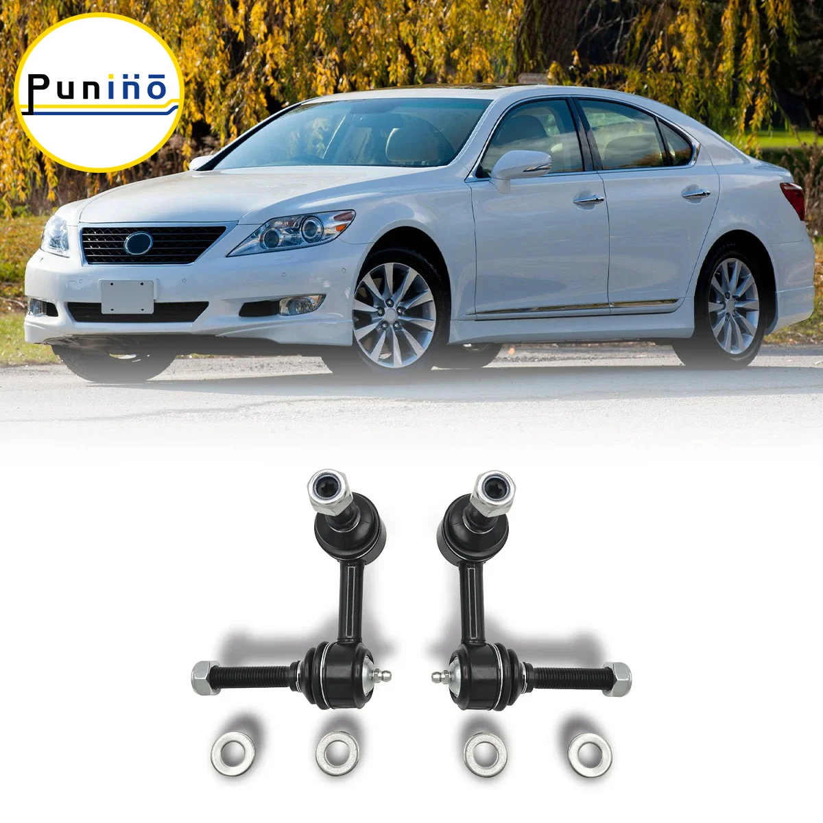 Punino Front Sway Bar End Links 2pcs Set for Lexus LS460 LS600h 2007 2008 2009 2010 2011 2012 2013 2014 2015 2016 2017