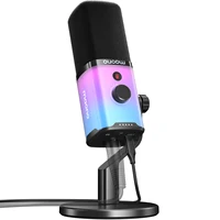 MAONO-micrófono dinámico PD100X para juegos, USB/XLR con Software EQ RGB, silencioso, Conector de auriculares, micrófono para Gamer Streaming Podcast PC PS5/4