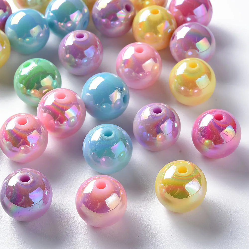 PandaHall 220 Stück 16mm AB Farbe Opake Acryl Runde Perlen Bunte Bubblegum-Perlen für DIY Schlüsselanhänger-Herstellung – Detail 6