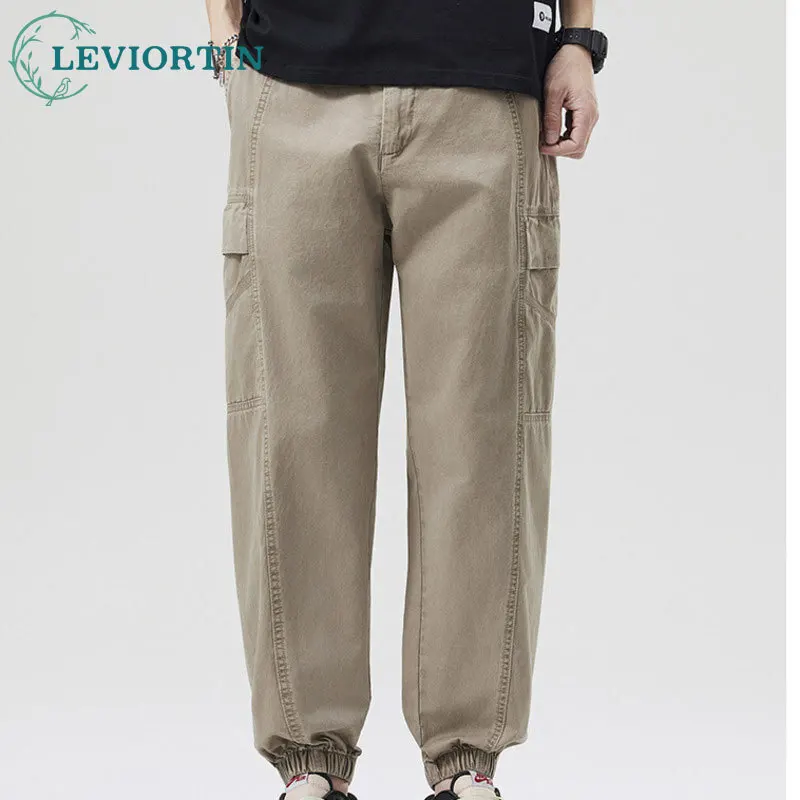 

Men's Summer New Youth Fashion American High Street Loose, Versatile, Simple, Thin, Washed, Casual Work Clothes Leggings