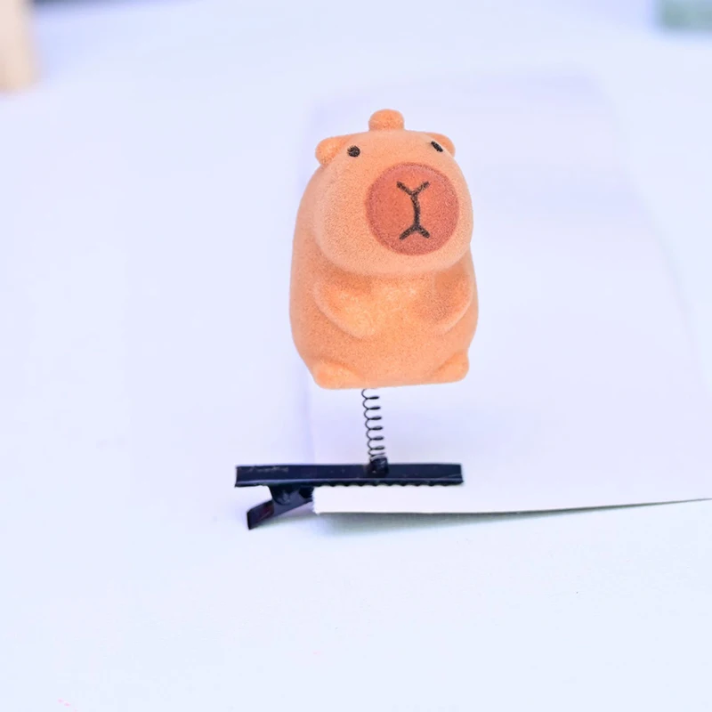 5Pcs Cartoon Funny Children 3D Capybara Hairpin Fashion Cute Hair Clip Versatile Bangs Hair Clip Kawaii Hair Accessories Gifts