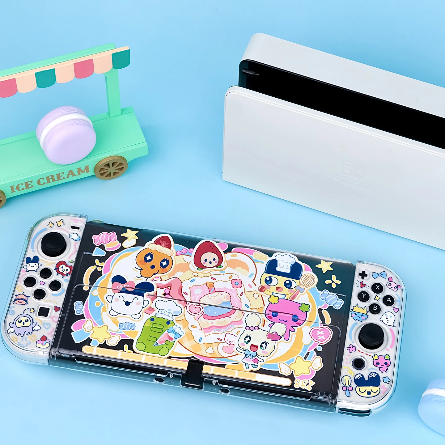 Tamagotchi-Inspired Clear Case compatible with Nintendo Switch