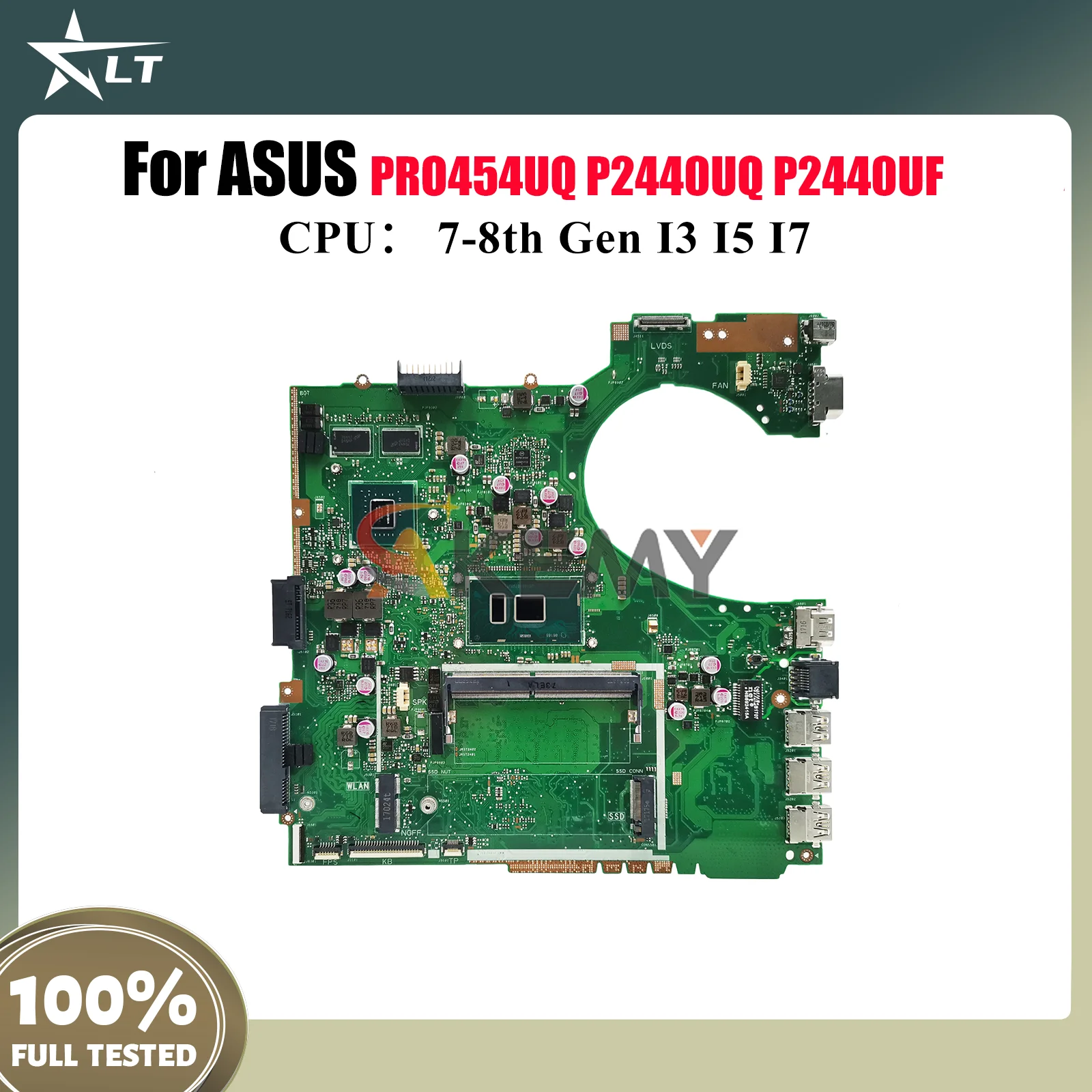 

P2440UQ Laptop Motherboard For ASUS ProArt P2440UQ PRO454UQ P2440U P2440UF Notebook Mainboard W/ I3 I5 I7 CPU tests OK fast ship