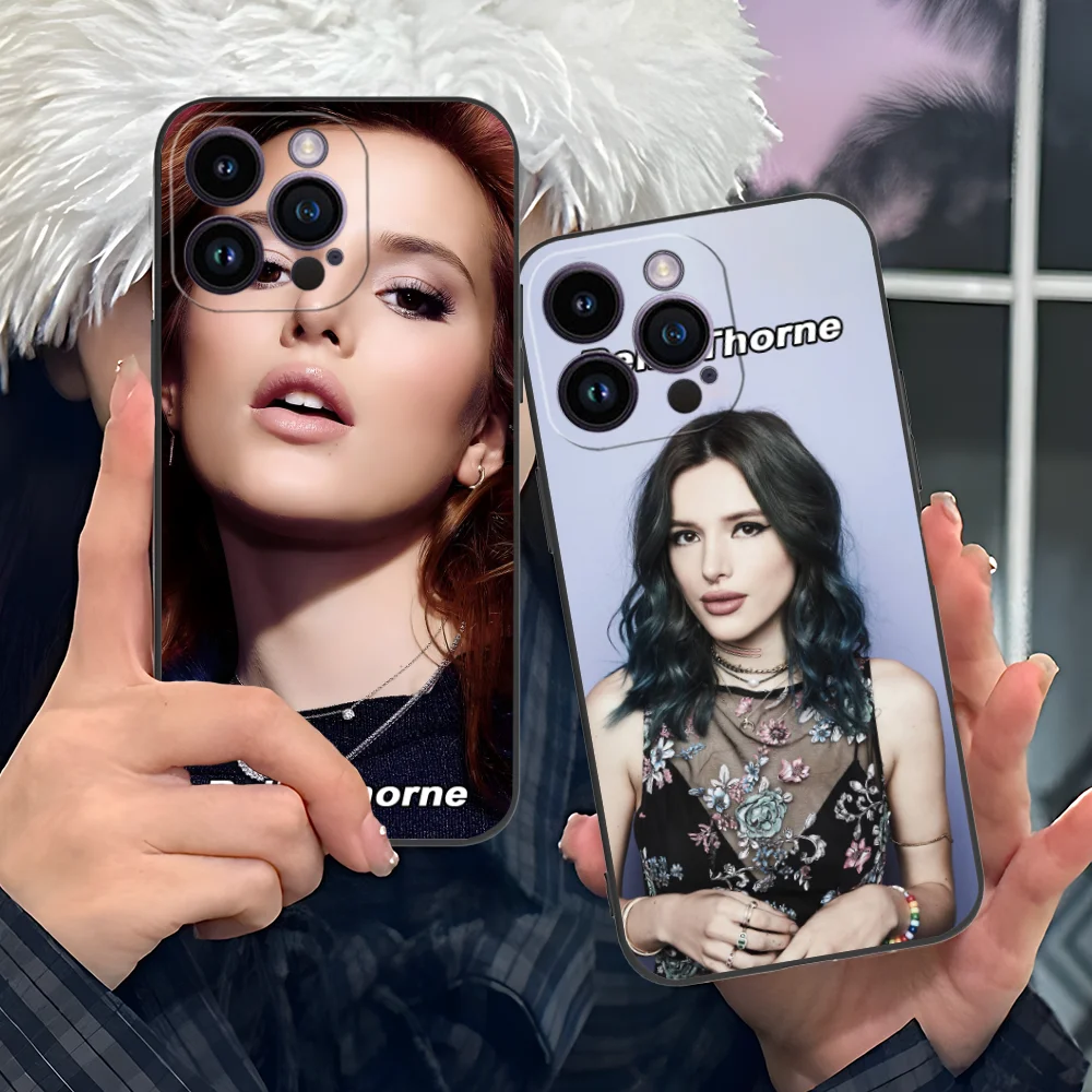 Mobile Bella Thorne Phone Case for iPhone 16 15 14 13 12 11 X XR XS 8 7 Pro Max Plus Mini Black Cellphones Smartphone Cover