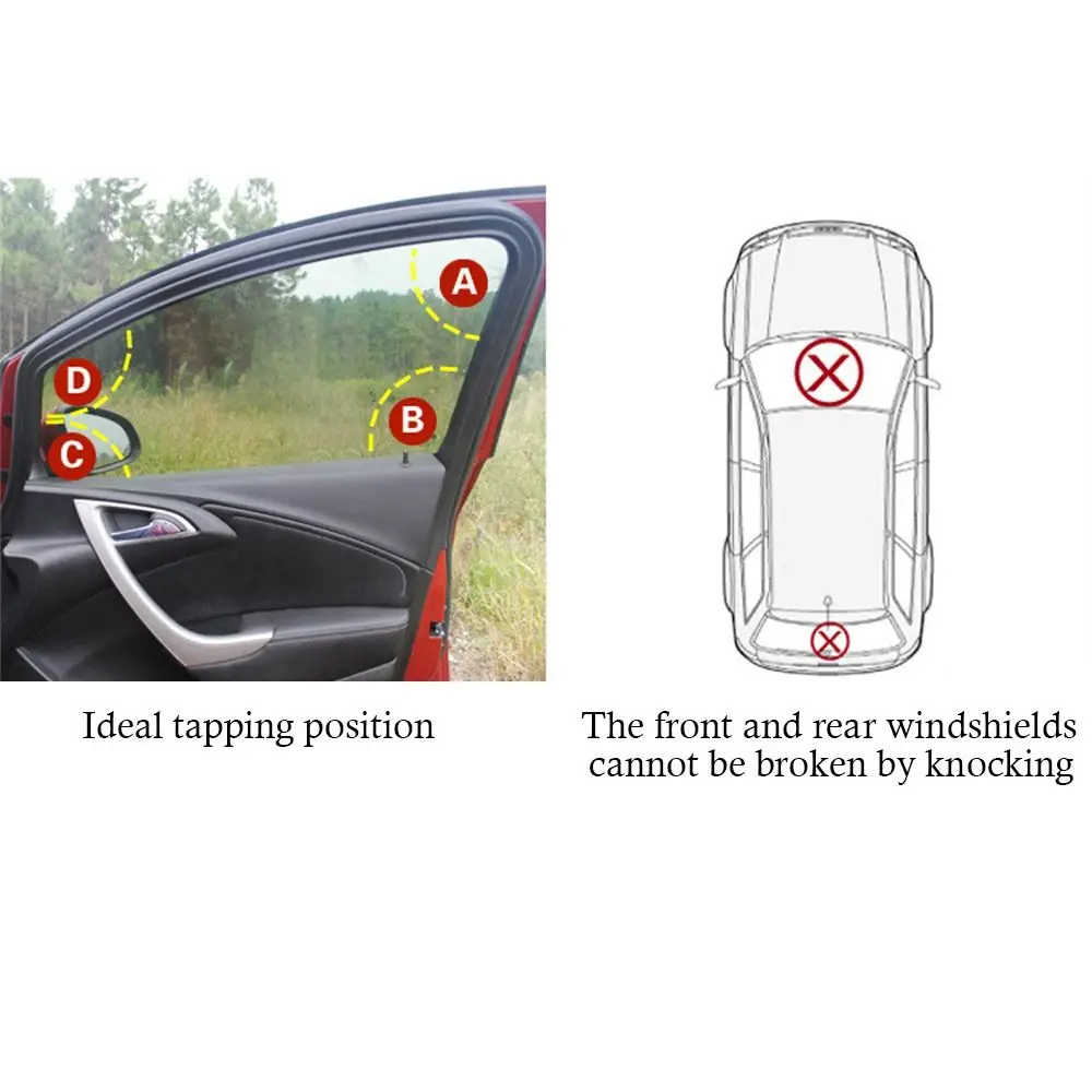 Pratico strumento di fuga Martello di sicurezza per sopravvivenza dell'auto Taglierina per cintura di sicurezza per auto multifunzione di emergenza Interruttore per finestrino dell'auto 2 in 1