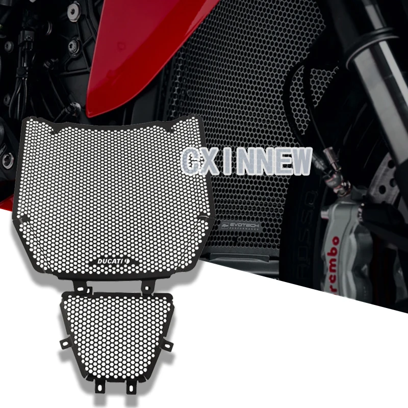 New 2024 For Ducati DIAVEL V4 Diavel V4 2023 2024+ Motorcycle Radiator Guard DiavelV4 Grille Protector Oil Cooler Cover Aluminum