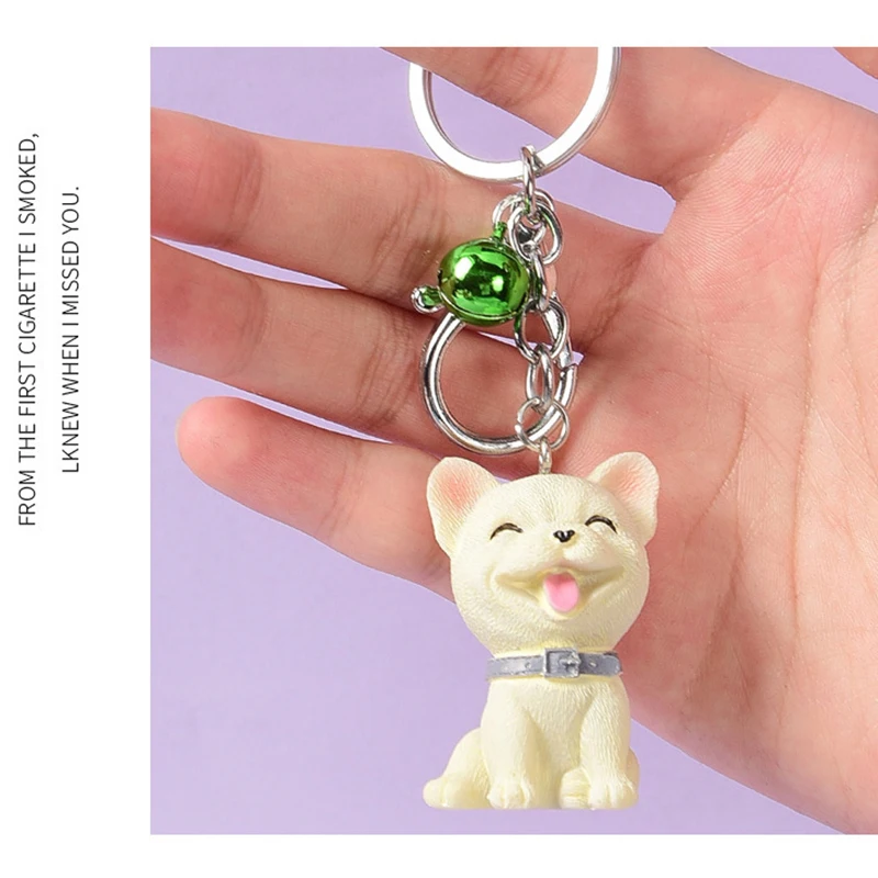 Cani dei cartoni animati Action Figure Portachiavi Cane Bambola Decorazione auto Portachiavi per cani Ciondolo per zaino