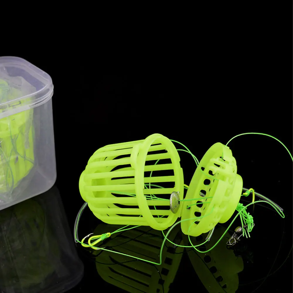 

Набор из 3 рыболовных крючков: взрывные приманки, кормушки-клетки, морские крючки, сферические снасти из углеродистой стали и пластика для карпа