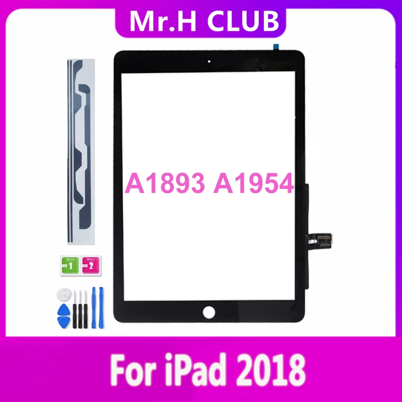 New Touch For iPad 2018 A1893 A1954 Touch Screen Digitizer Front Glass Touch Panel With Button For iPad 6 6th Gen High Quality