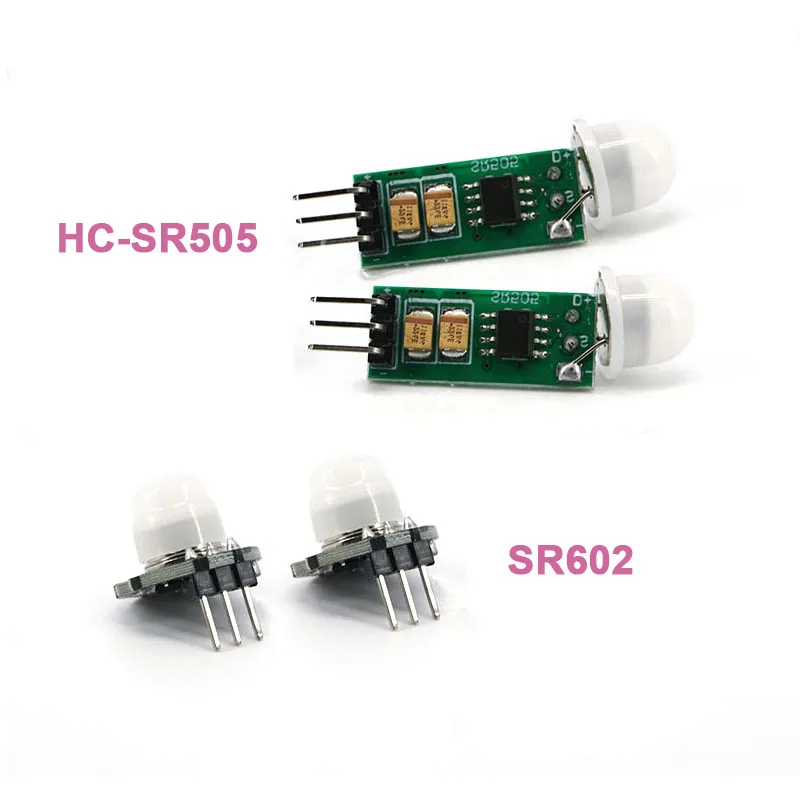 

2pcs PIR Motion Sensor Module HC-SR505 SR602 Adjustable IR Pyroelectric Detector with Bracket for Arduino Raspberry Pi