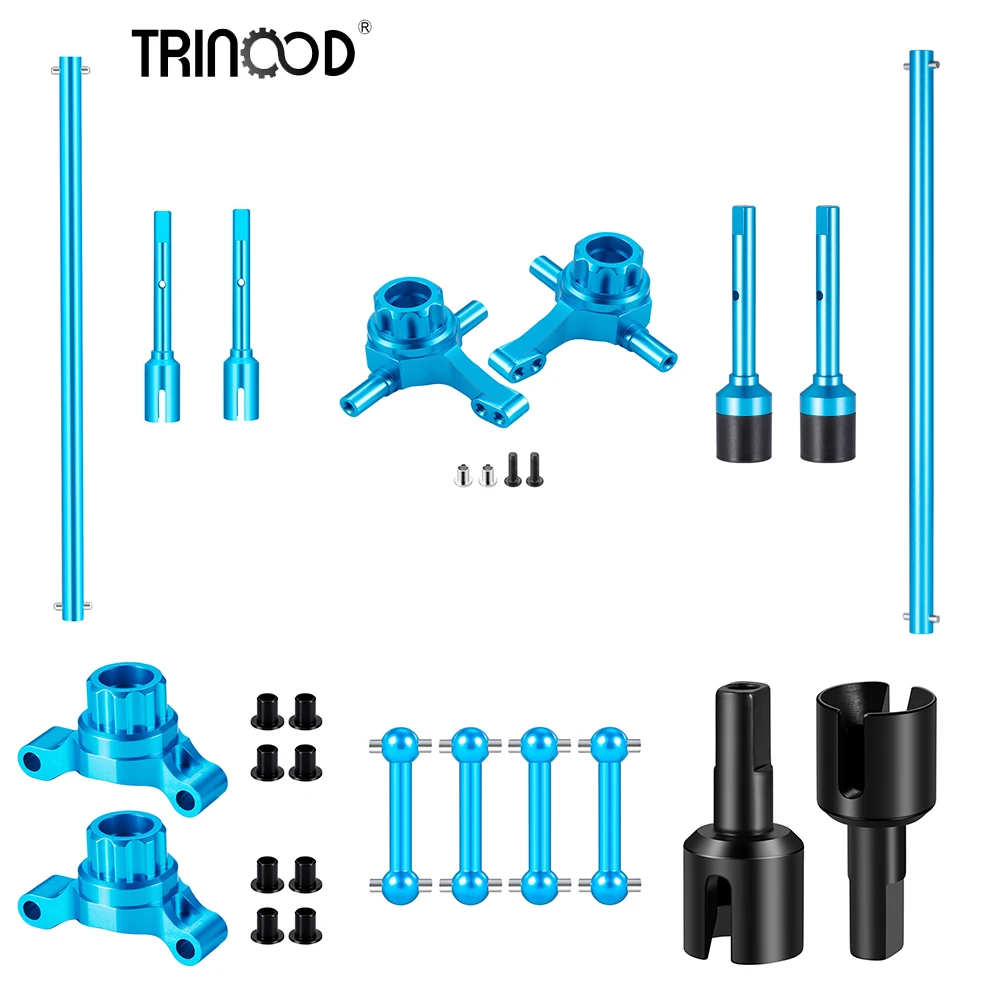 

TRINOOD Metal Differential Cup / Front Rear Steering Cup / Center Drive Shaft for Tamiya TT02 1/10 RC Car