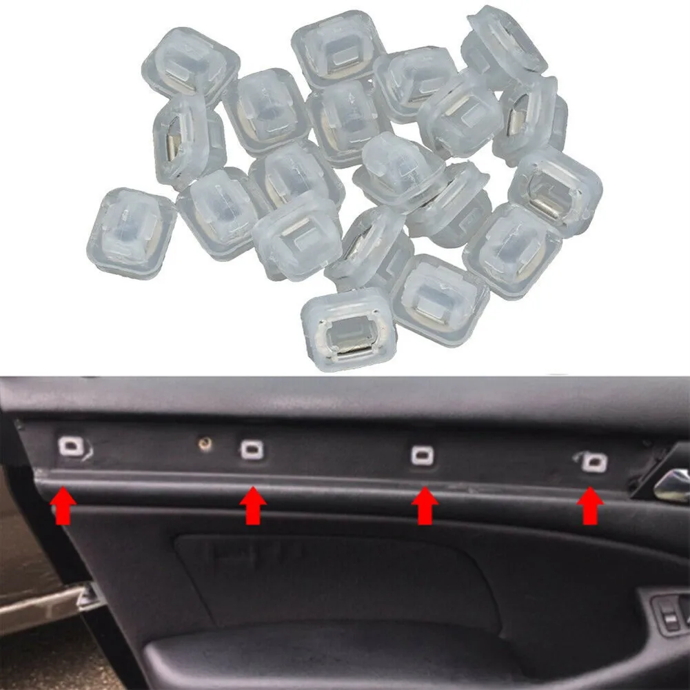 20pcs Door Trim Panel Clips For BMW 3 Series E46 E90 E91 E92 E93 E53 51418215806Auto Fastener Clip Car Door Trim Retainer