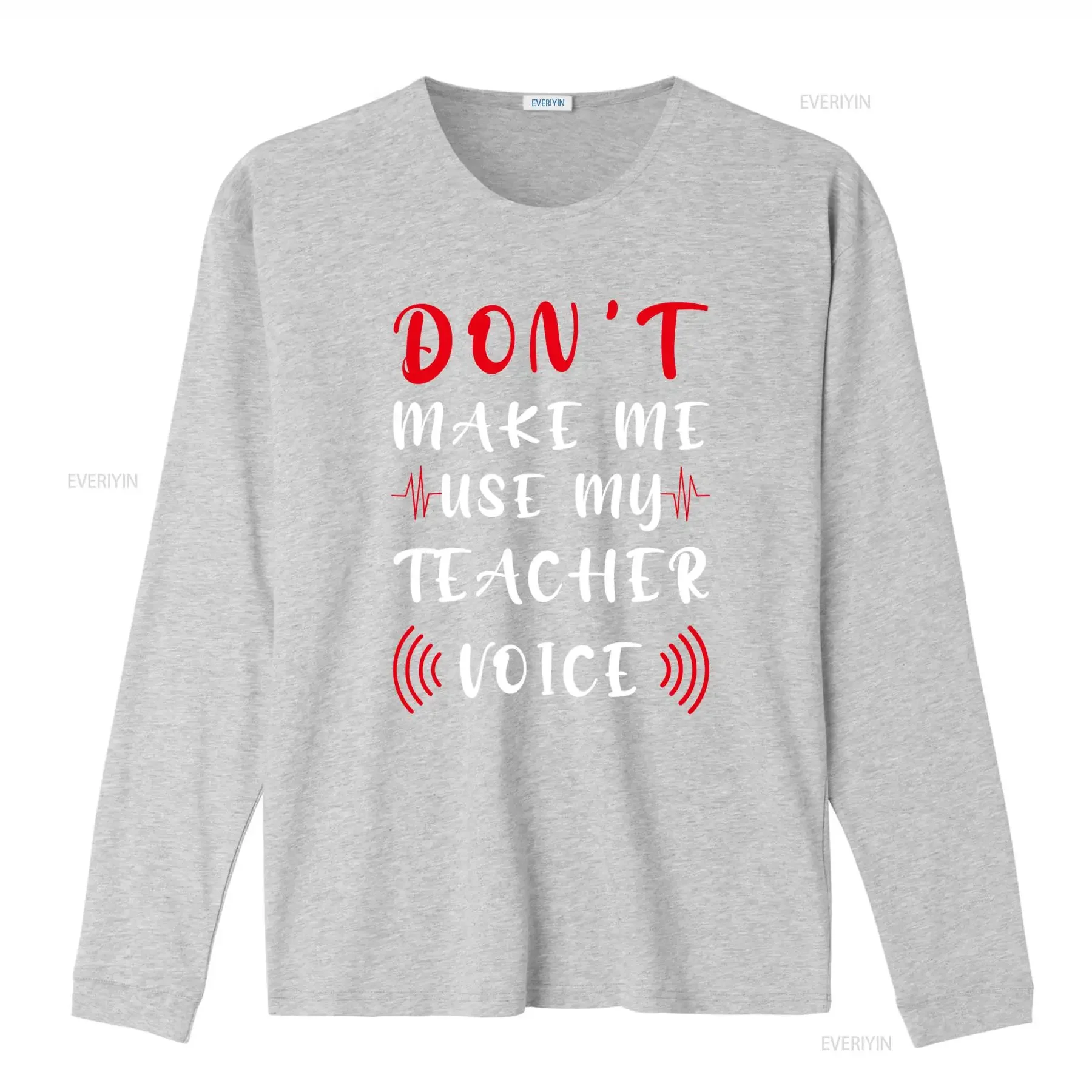 Don'T Make Me Use My Teacher Voice T Shirt Funny Educator Design in Red and Black vintage Washed Casual Top For Everyday Wear view 4