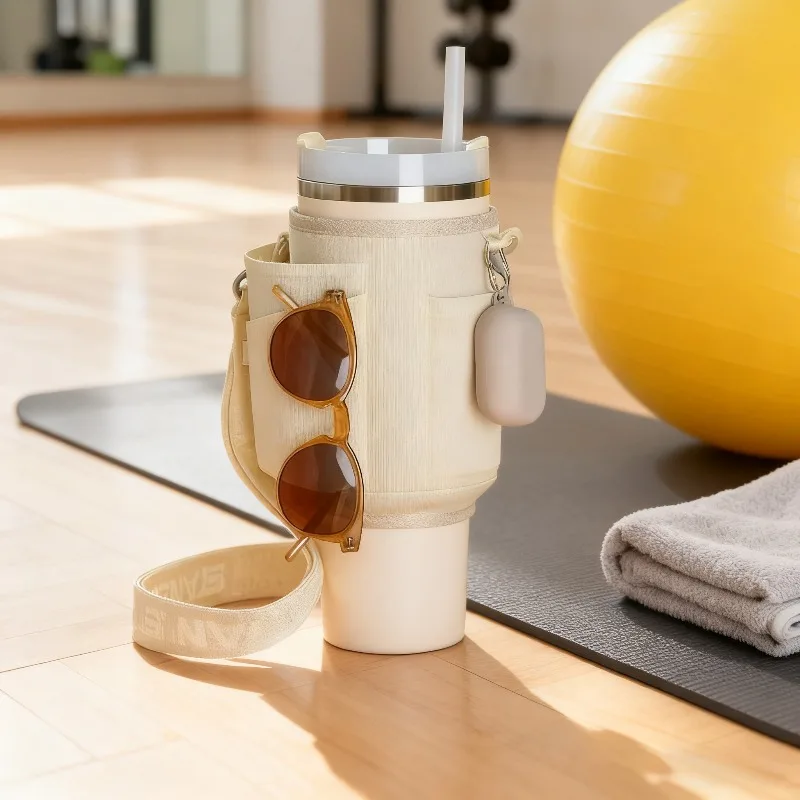 2025 Neue Wasserflaschen-Tragetasche, Neopren-Wasserflaschen-Beutelhalter für 40 Unzen Tumbler-Zubehör, isolierte Thermos-Becherabdeckung
