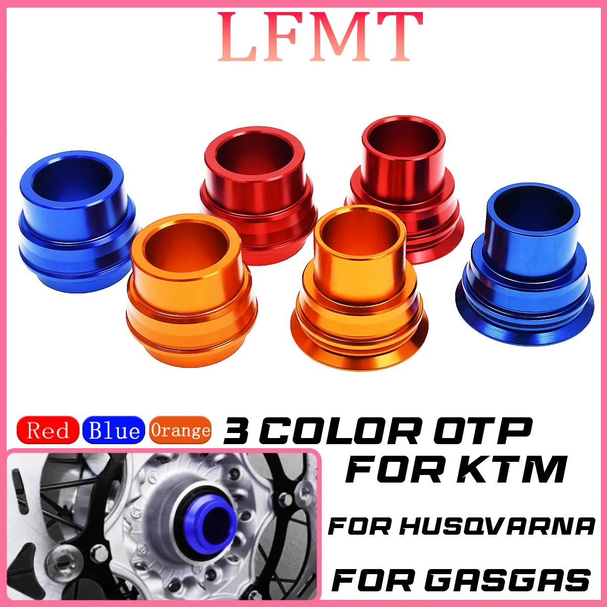 

Motorcycle Front Rear Wheel Hub Spacers Kit For KTM 125 150 250 350 450 SX SX-F 2017-2022 2021 2020 2019 2018 Aluminum