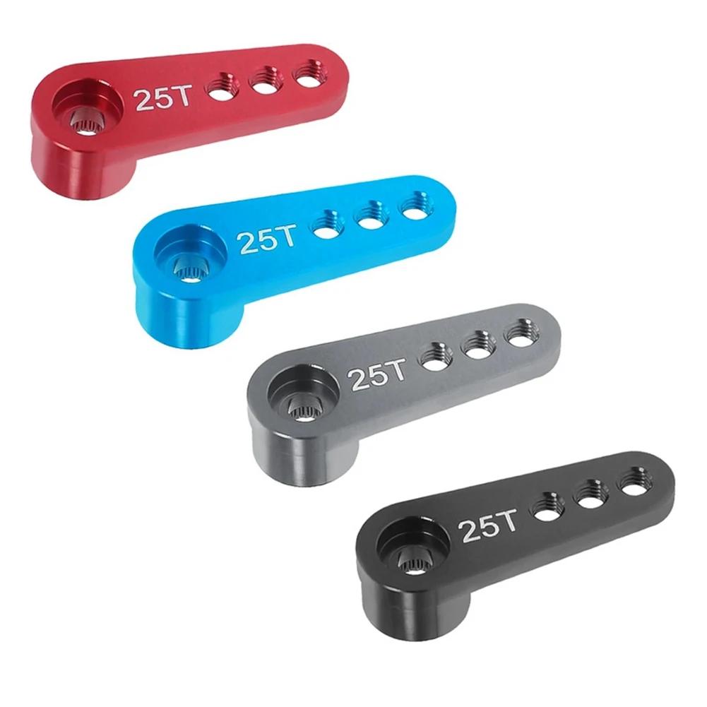 T34C 25T Aluminum Alloy RC Car Steering Servo Horn Arm for 1/10 1/8 RC Car Crawler Parts Titanium - view 3