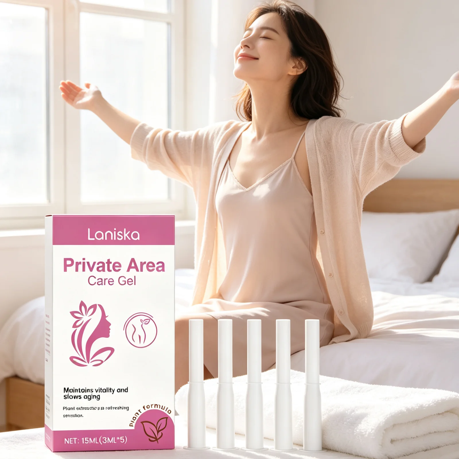 Laniska Women Private Area Gel Relieve Itching Maintain Vitality Slow Aging Moisturize Refreshing Gentle Intimate Daily Care Gel
