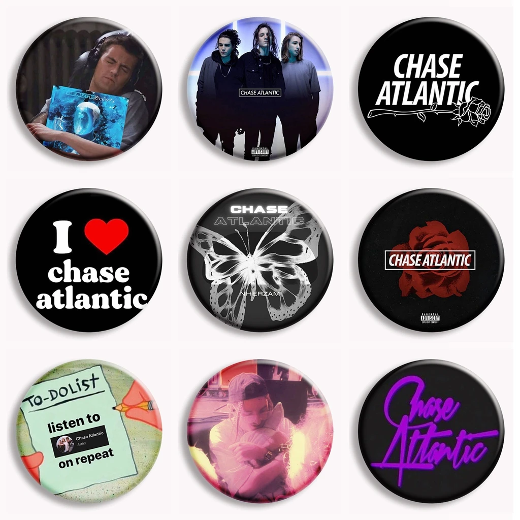Pop Rapper Chase Atlantic Album Cover, Pin de botón suave, Hip Hop, Rock, Beauty In Death, insignia de broche, decoración de bolso, colección de amantes de la música