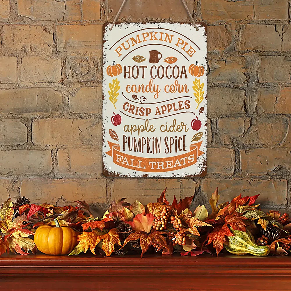 Vintage Fall Food Logos, Rustic Wall Hanging Decorations For Homes And Coffee Shops, And fall Pumpkin Spice And Cider Themes